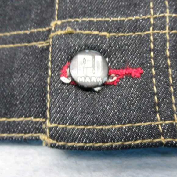 Vintage PJ Mark Raw Denim Jacket Men XL Trucker Pockets Button Up Dead Stock NEW